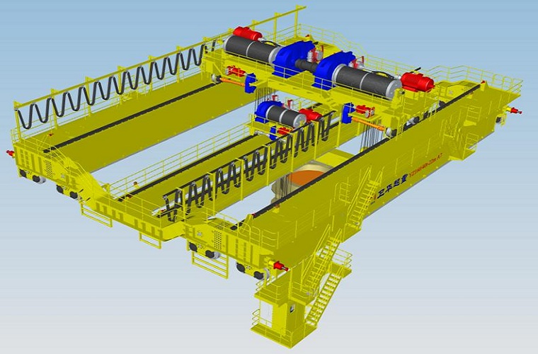 Four-beam four-track Foundry Crane