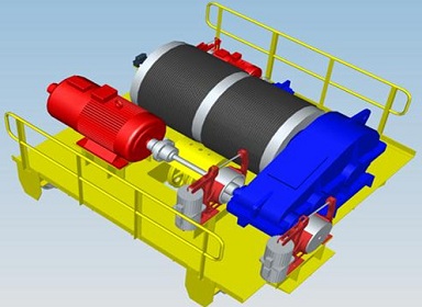 Four-beam four-track aux trolley