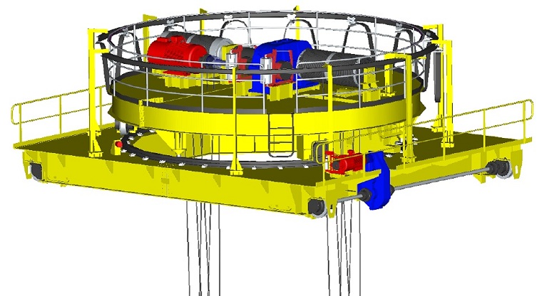 Upper Rotation Container Gantry Crane Trolley Part