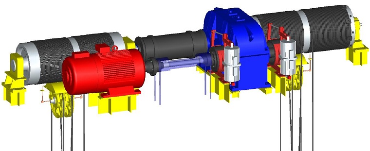 Upper Rotation Container Gantry Crane Lifting Mechanism