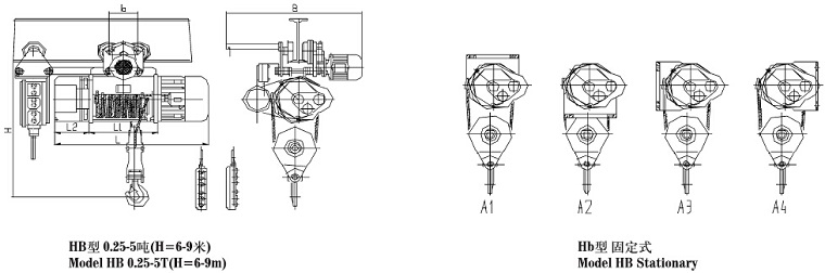 Explosion-proof Electric Hoist Sketch