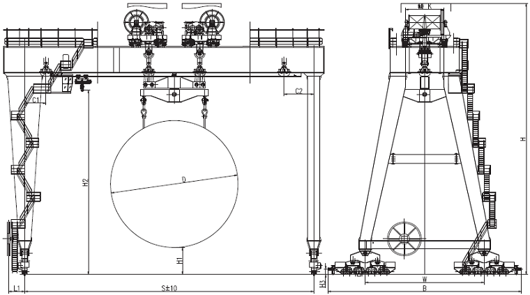 Shield Gantry Crane Sketch