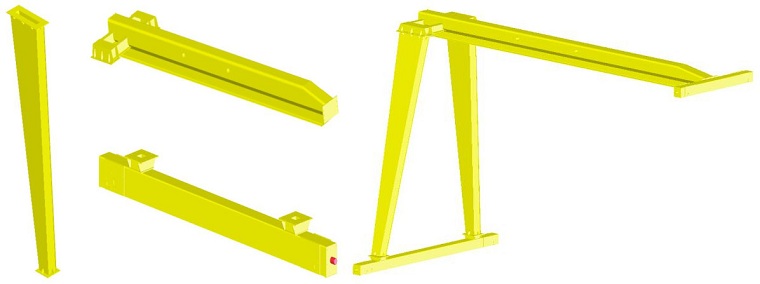 Semi-Gantry Crane Bridge Frame