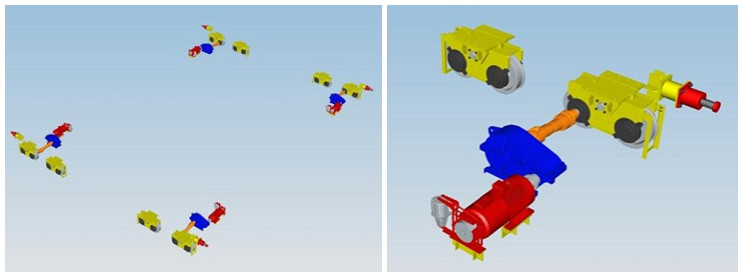 Foundry Crane traveling mechanism