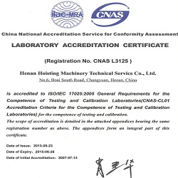 National Laboratory Certificate