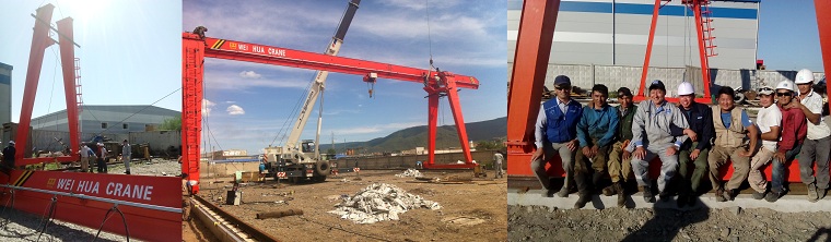 Electric hoist gantry crane - Construction industry - Central Asia