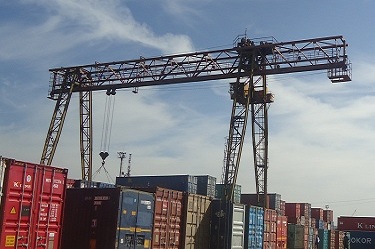 Mongolia old Russian gantry crane