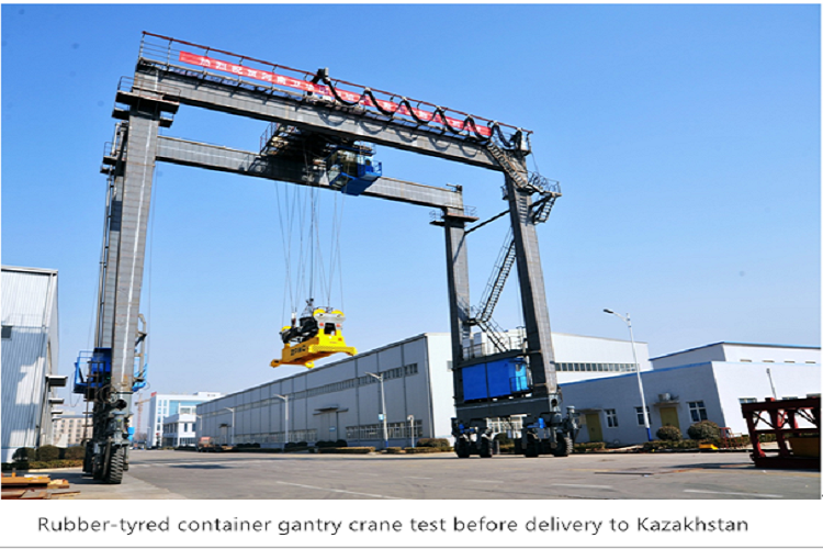 Rubber-tyred container gantry crane to Kazakhstan